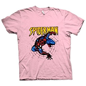 Shirt Spiderman Pop Art Marvel Super Héros de BD Rose Taille