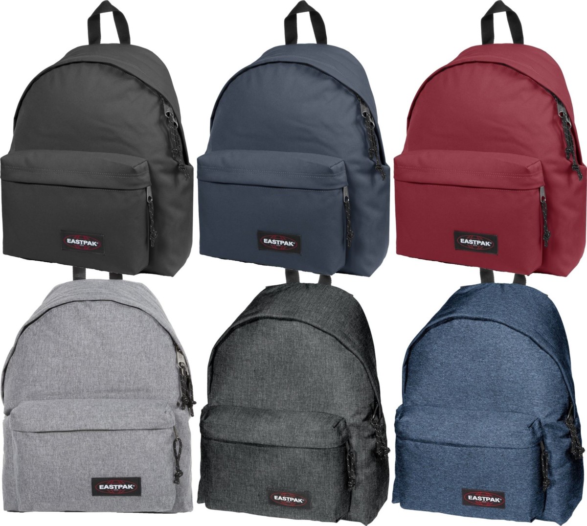 Eastpak Padded Pak’R Backpack Rucksack Bag Black, Red, Blue, Grey