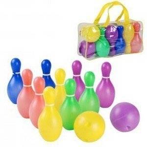 jeu de bowling pour enfant avec 10 quilles + 2 boules plastiques