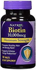 Natrol Biotine Vitamine B8 pour des Cheveux Brillants et des