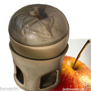 Apfelbräter avec réchauffeur rustique en céramique Forme de pomme