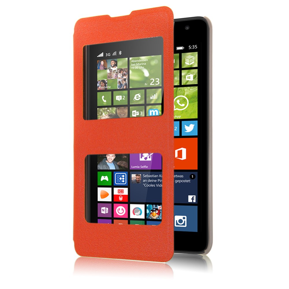 Housse Coque Cuir Pochette PR Microsoft Nokia Lumia 535 730 735