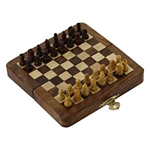 Jeux d’échecs en bois Pièces et échiquier magnétiques 12,7 cm