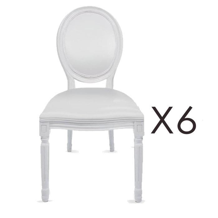 Louis XVI simili Blanc Achat / Vente chaise Blanc