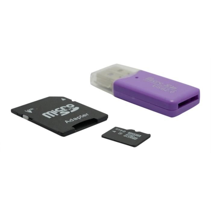 Carte mémoire micro SD 64 go + adaptateur SD + ? Achat / Vente