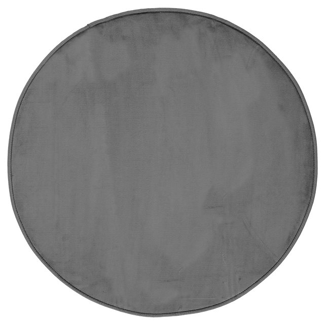 Tapis rond velours diam. 90 cm. gris foncé Gris Foncé Atmosphera