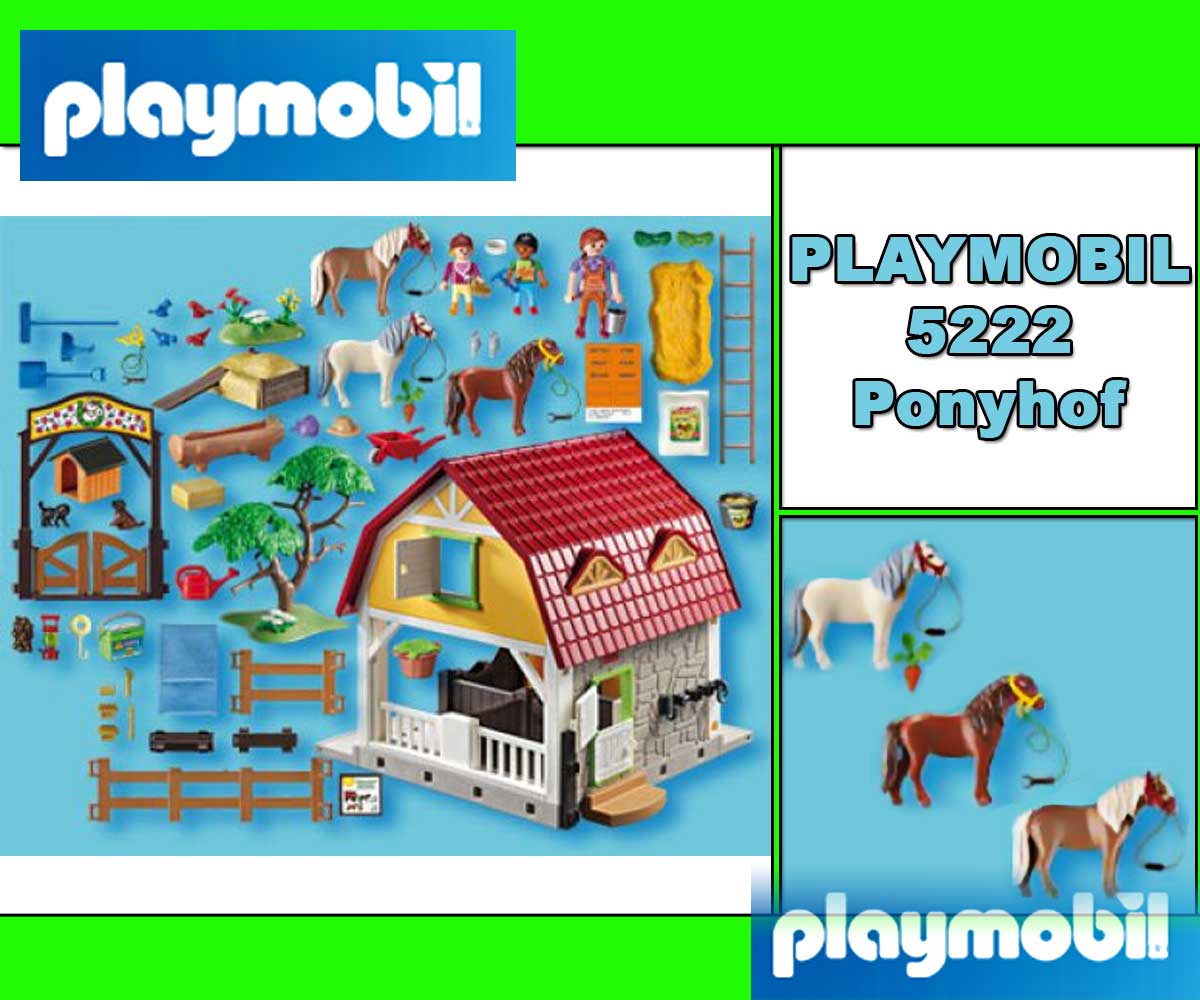 On the « pony » (PLAYMOBIL Nr. 5222) from PLAYMOBIL, children can play