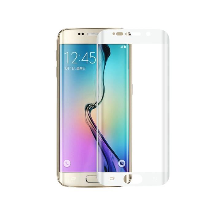 verre protecteur d’écran pour Samsung galaxie S6 Edge G925F (blanc