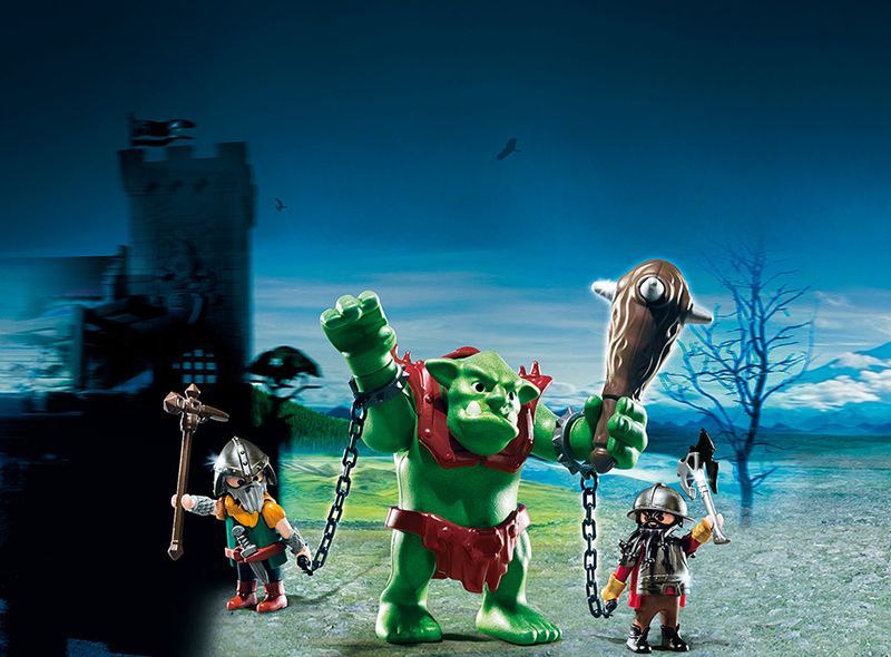 PLAYMOBIL 6004 TROLL GÉANT AVEC COMBATTANTS NAINS, NEUF/EMBALLAGE D