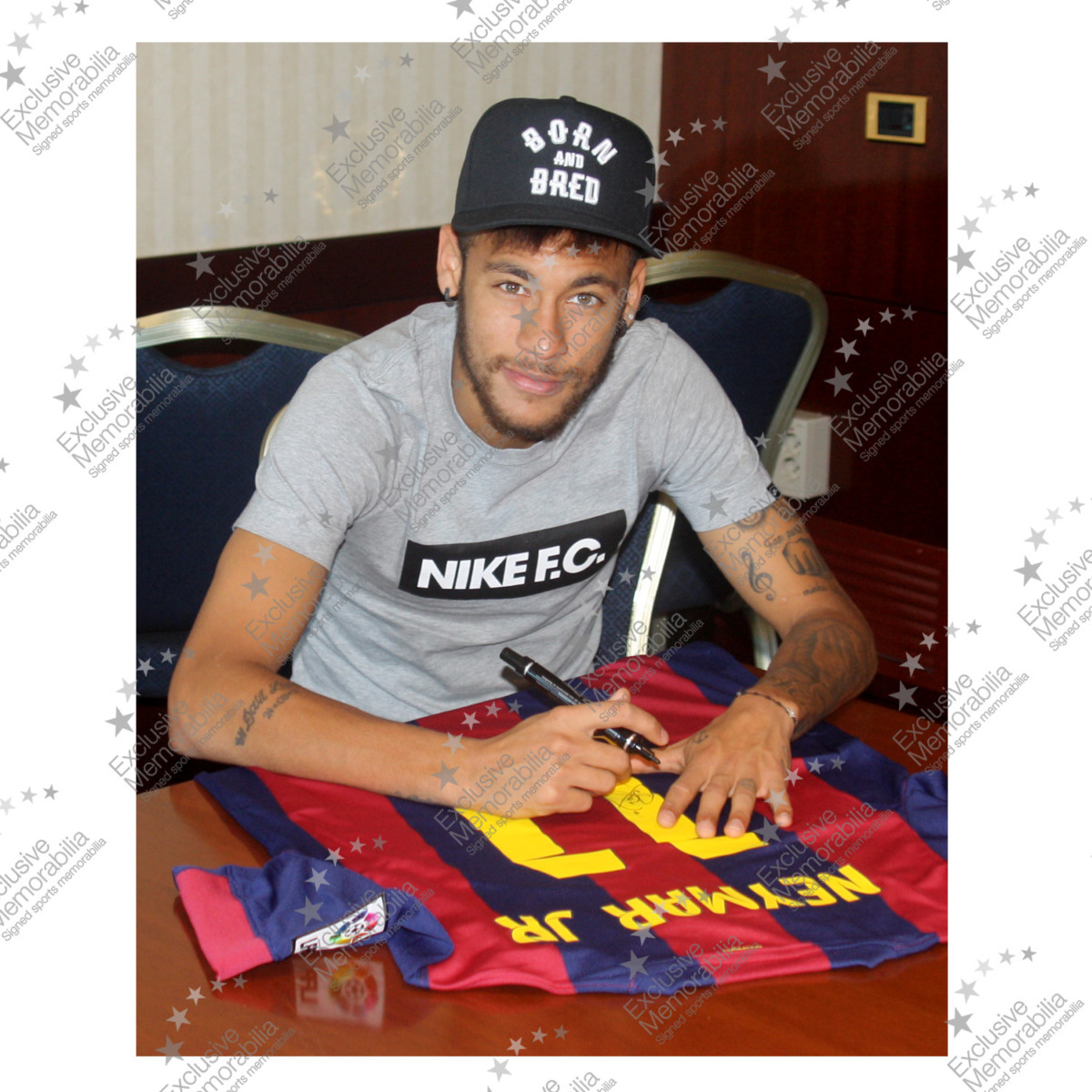 Maillot Jersey Football Barcelone 2014 15, Neymar Jr, avec Autographe