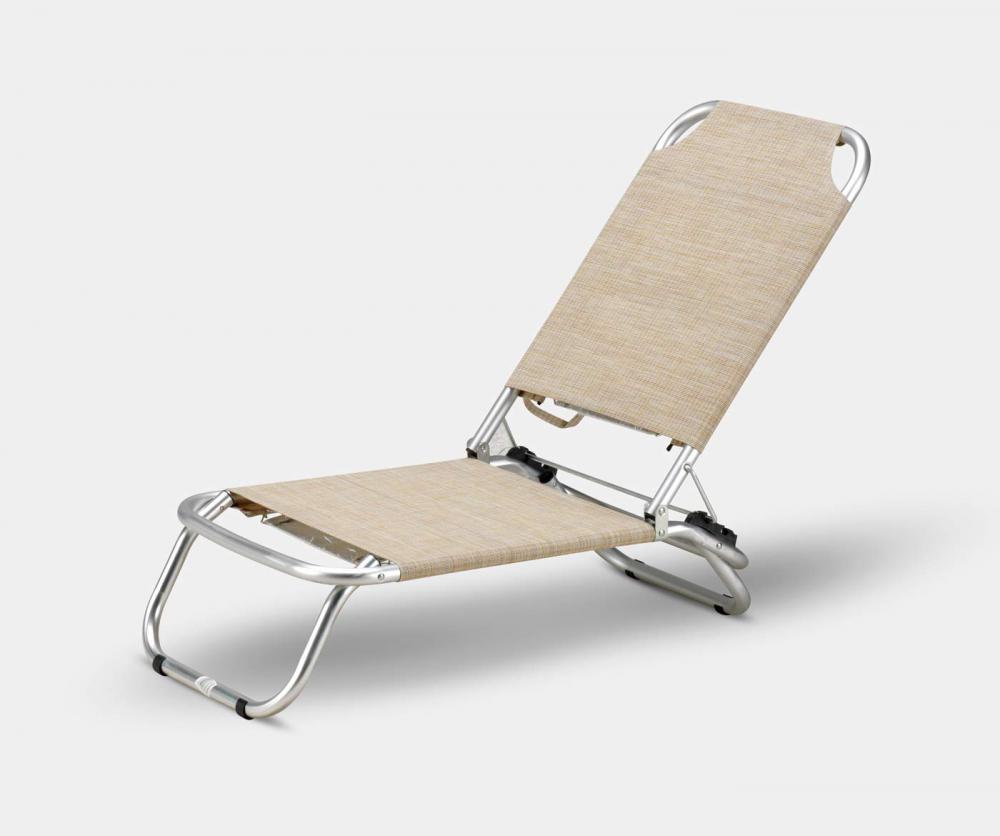 Chaise de Plage Transat Pliante Portable Mer Jardin Aluminium Fauteuil