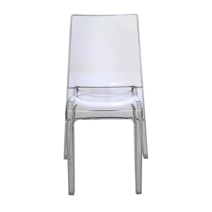4x Chaise polycarbonate transparente Frost Achat / Vente chaise