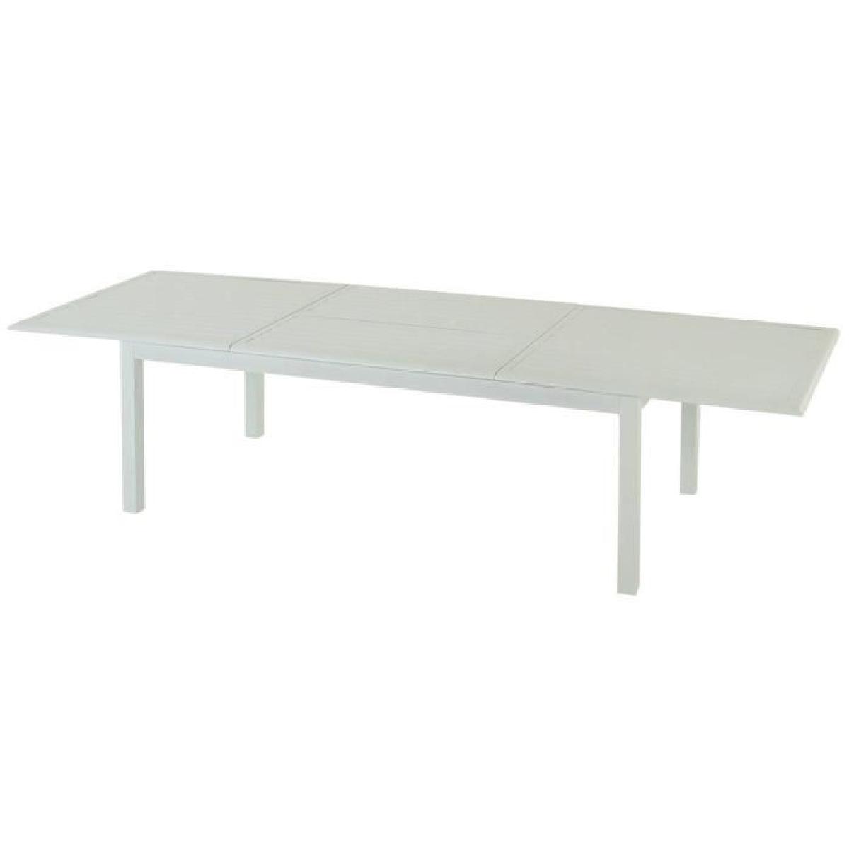 / Vente table de jardin Table extensible coloris blanc