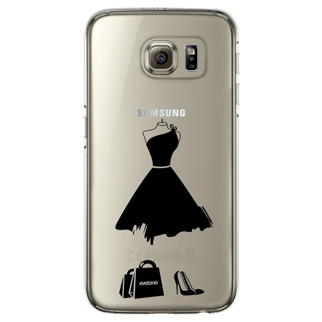 Coque transparente rigide My little black dress pour Samsung Galaxy S6