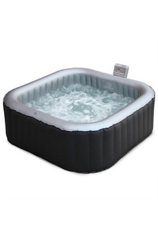 Spa gonflable Spa gonflable carré Toronto anthracite, 6 personnes