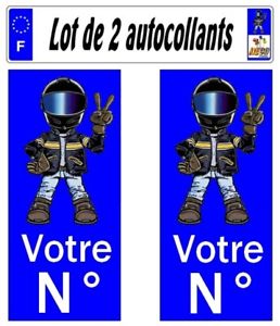 Autocollant Sticker Plaque Immatriculation Motard Moto