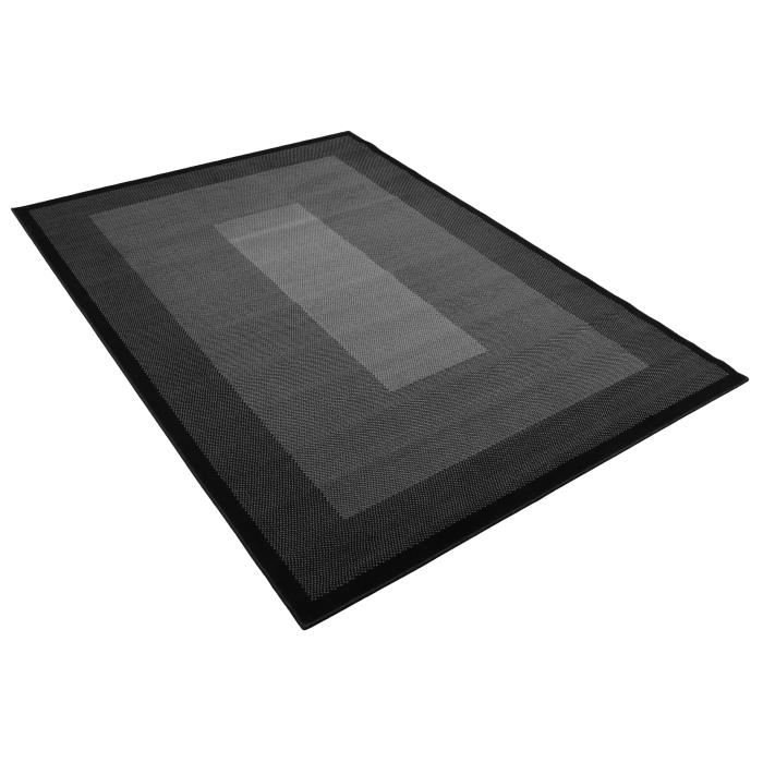 Tapis salon MODERNE noir carré UNIVERSOL Achat / Vente tapis