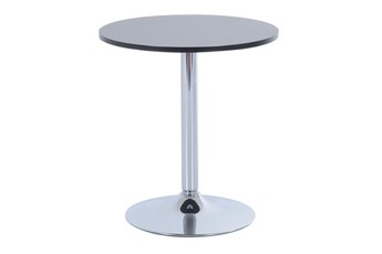 Table Table ronde design de bar diamètre 60 cm plateau noir pied