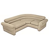Canapé d’angle convertible en imitation cuir fauteuil sofa banquette