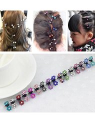 15 mini pinces à cheveux fleurs accessoires pour cheveux et franges