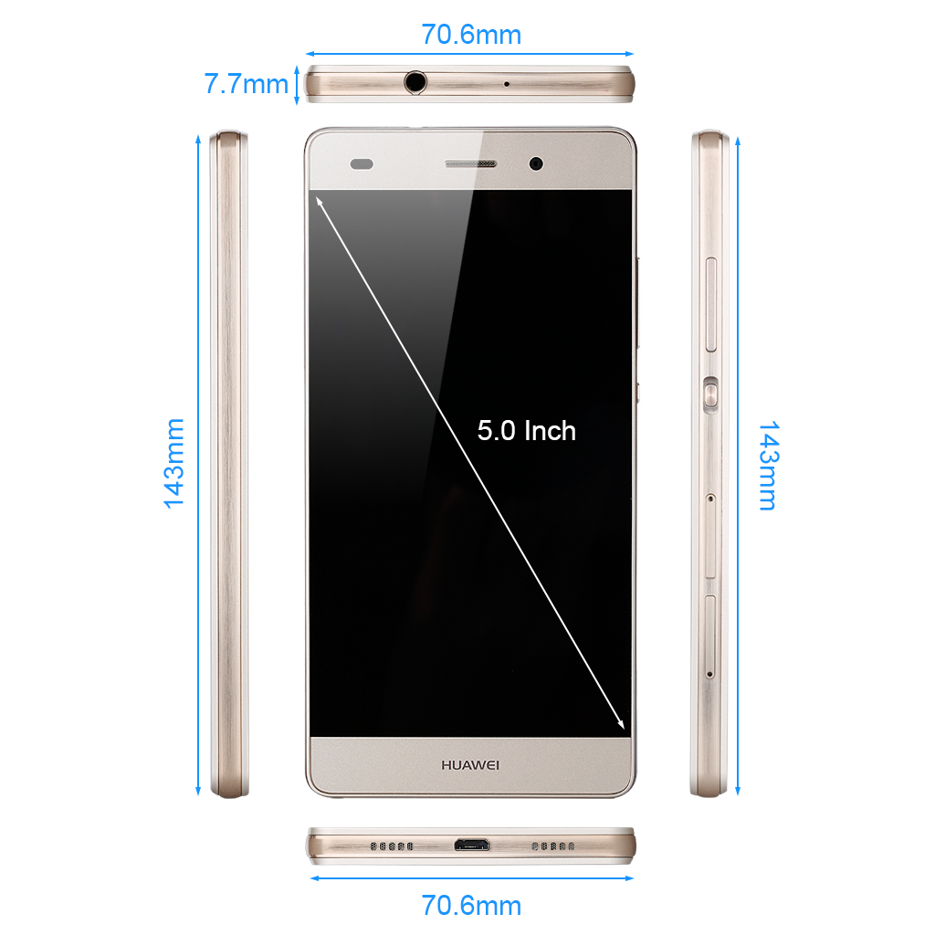 Huawei P8 Lite Doré 16GO 4G LTE Dual SIM 5″ 13MPX Octacore Smartphone