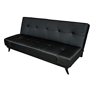 Canapé convertible en imitation cuir fauteuil sofa banquette lit 3
