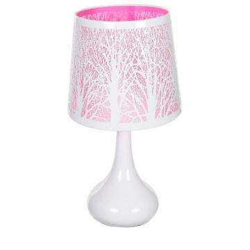 lampe tactile en métal arbre rose jolie lampe tactile avec abat jour