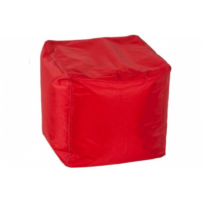 Pouf carré rouge en polyester Picolo Achat / Vente pouf poire