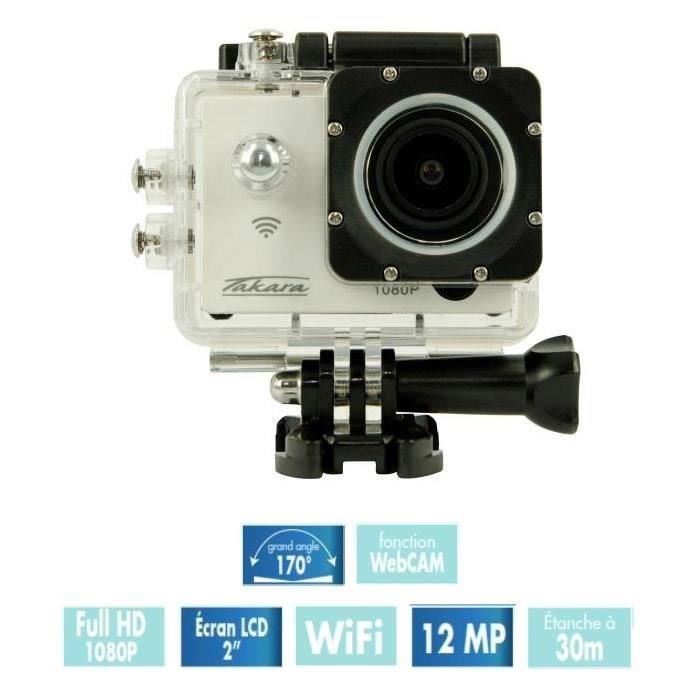 TAKARA CS9 Caméra sport étanche Full HD WiFi Grand angle 170
