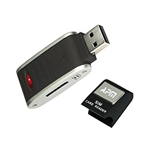 Lecteur de cartes SIM USB 2.0 + logiciel de sauvegarde (carte USIM de