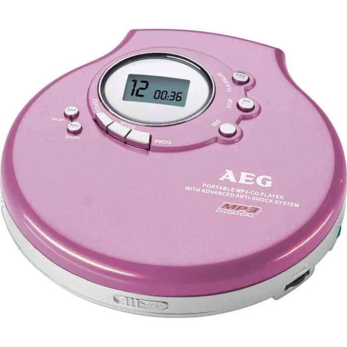 Lecteur CD portatif CDP 4212 MP3, rose compatible AEG Lecteur CD