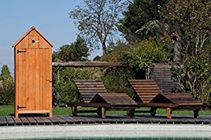 Armoire exterieur de rangement pour terrasse, jardin, piscine, en bois