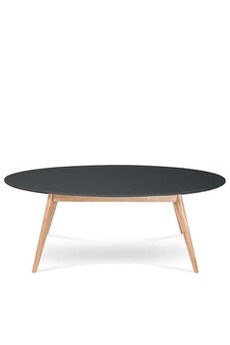 Table basse Table basse design scandinave ovale Skoll Couleur Gris