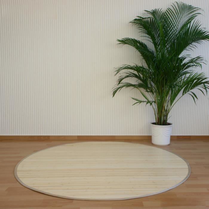 Tapis rond en bambou Naturel 120 cm Achat / Vente tapis
