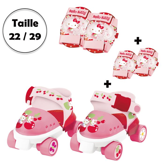 patins a roulette hello kitty protections
