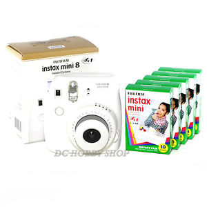 Fuji instax mini 8 white Fujifilm instant camera + 50