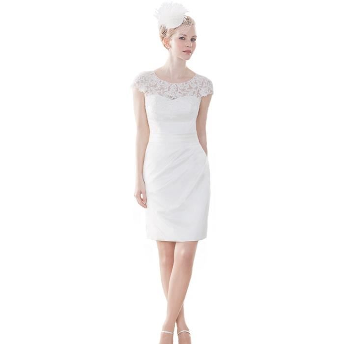 Robe de mariage civil inspiratio Blanc Achat / Vente robe de