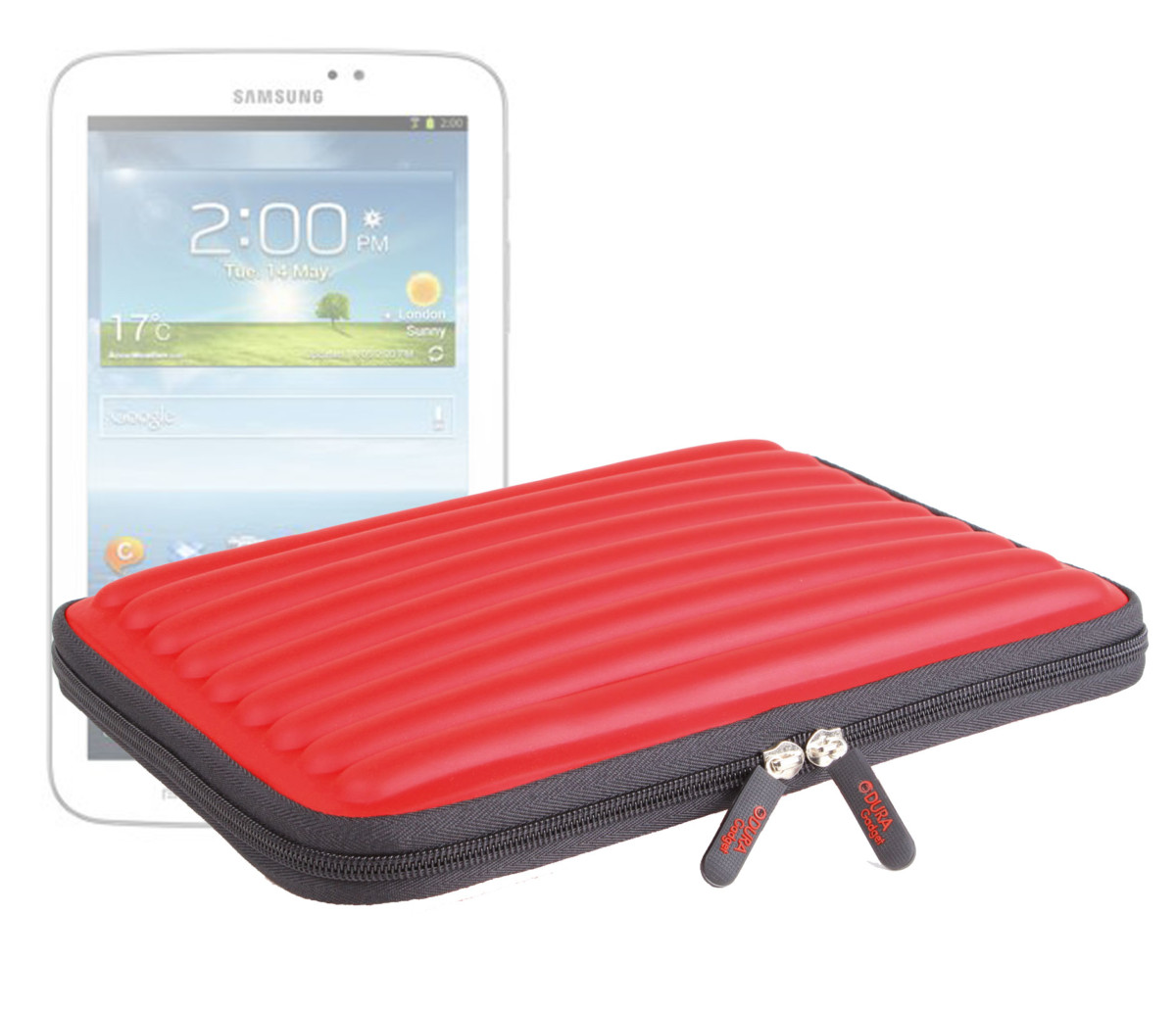 Etui housse rouge en mousse pour tablette Samsung Galaxy Tab 3 10,1
