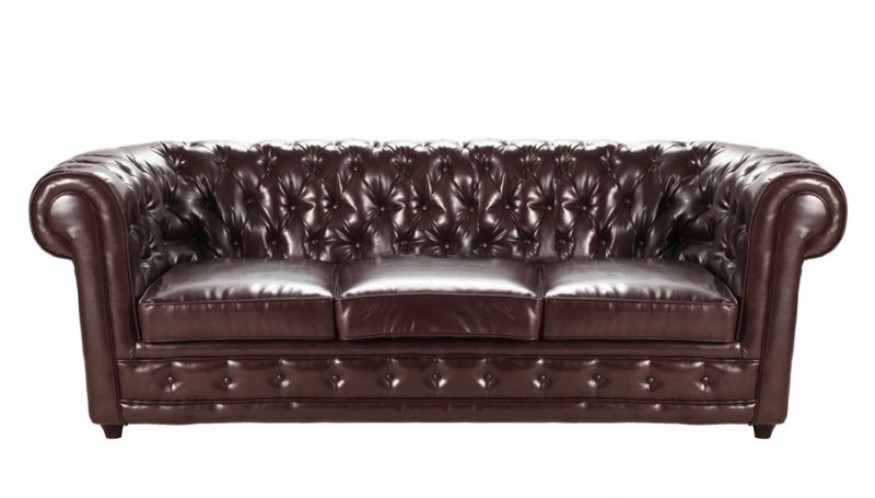 Canapé CHESTERFIELD DELUXE 3 Places Cuir Marron
