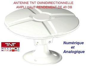 Antenne TNT TNTHD camping car caravane omnidirectionnelle 40DB PIED