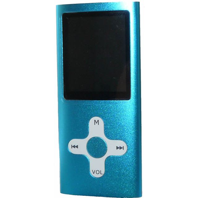 MP3/MP4 Bleu 16 Go Ecran 1,8 pouces Evolutif Emplacement Micro SD