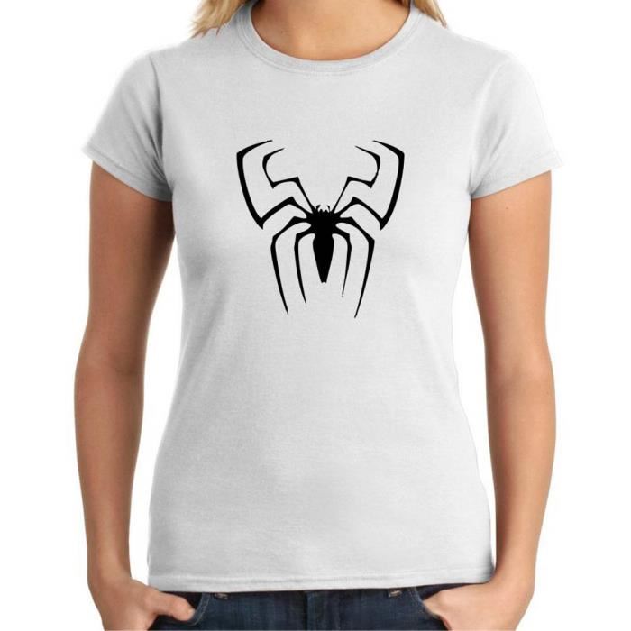 shirt femme DTR0125 Spiderman Insignia Marvel Superhero Film Logo