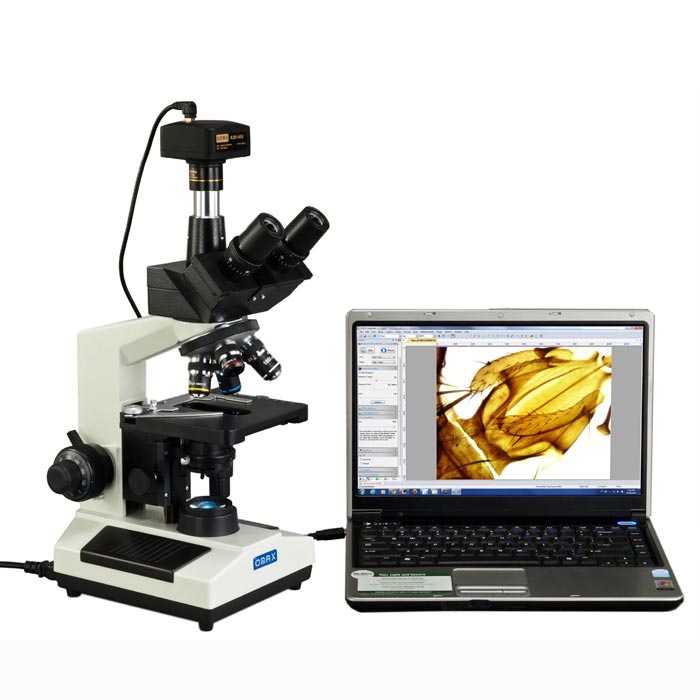 OMAX 2500X Trinocular Compound LED Microscope+14MP Camera Windows/Mac