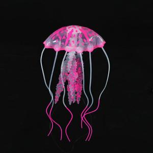 Méduse Artificielle rose En Silicone Décoration Aquarium flottante