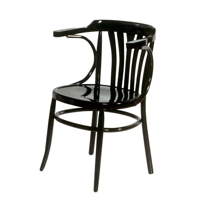 Chaise bistrot Pompeyo en bois hêtre noir Achat / Vente chaise