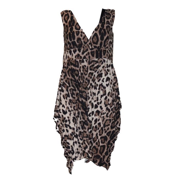 Robe léopard « Leandra » Marron Marron Achat / Vente robe Robe