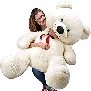 Nounours peluche ours géant XXL Teddy Bear 150cm blanc