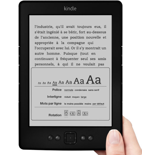 Kindle : liseuse 6″ avec Wi Fi et affichage E Ink