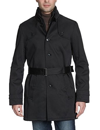Esprit Collection Trench Coat Homme Noir (Black 001)) Taille S