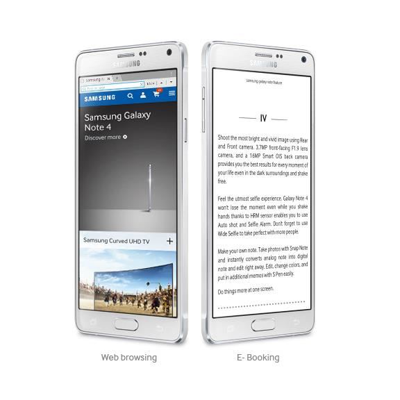 Samsung Galaxy Note 4 Double Sim Blanc smartphone, prix pas cher